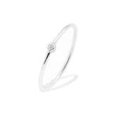 Bubbles ring with 14K white gold zirconia